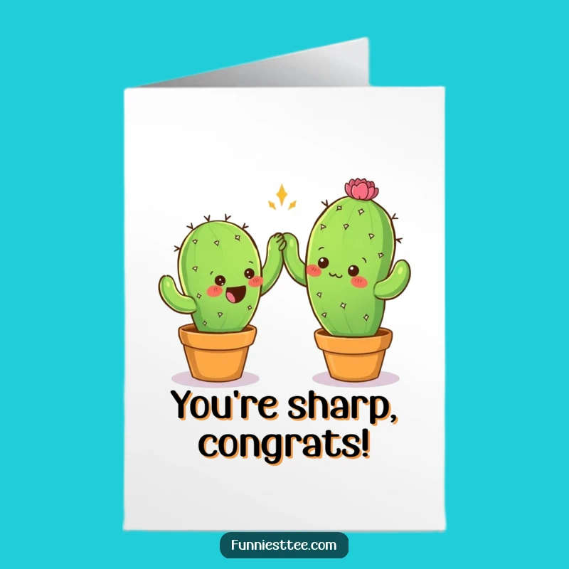 Free Printable Congrats Card: Cactus High-Five, Hilarious Achievement Downloadable