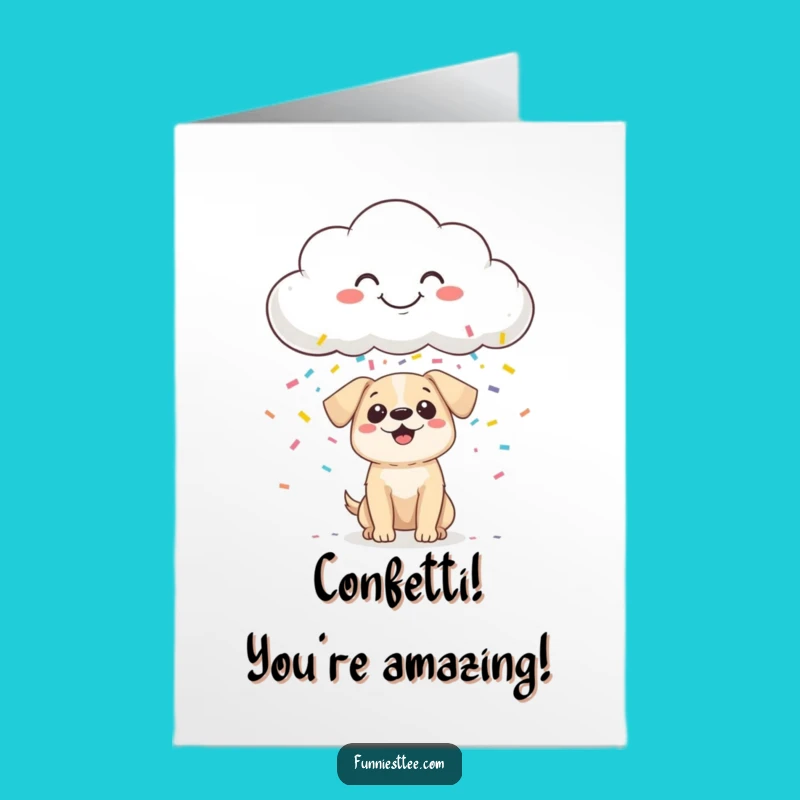 Free Printable Congrats Card: Cloud Confetti Surprise Digital Download