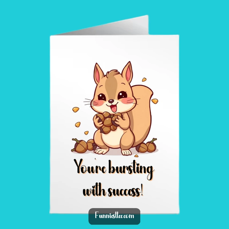 Free Printable Congrats Card: Hyper Squirrel Vibrating, Energetic Downloadable Gift