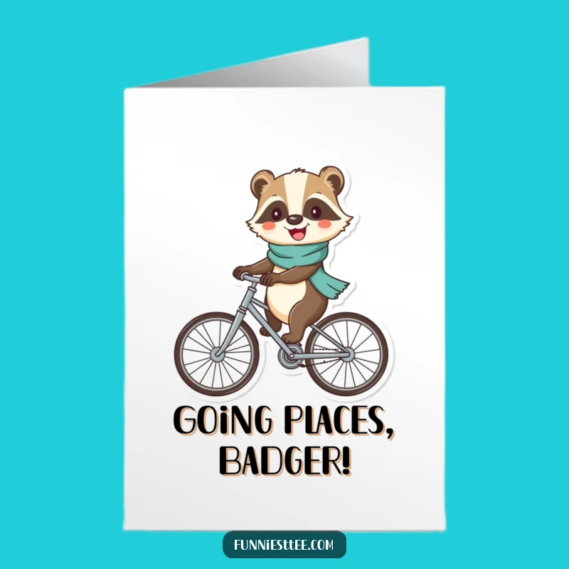 Free Printable Congrats Card: Badger's Joyful Journey - Funny Downloadable Gift
