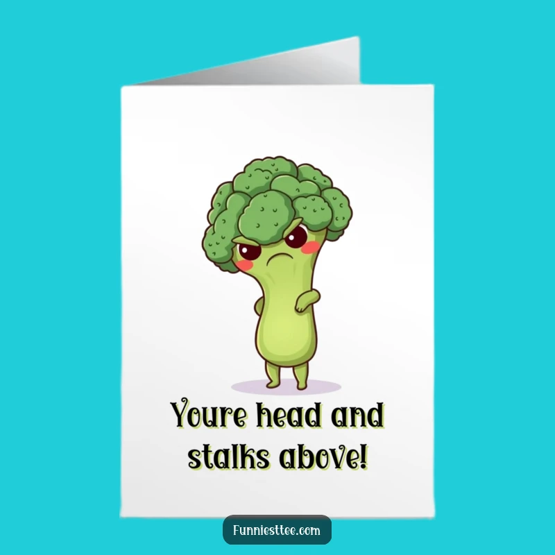 Free Printable Congrats Card: Broccoli Handstand Celebrate Funny