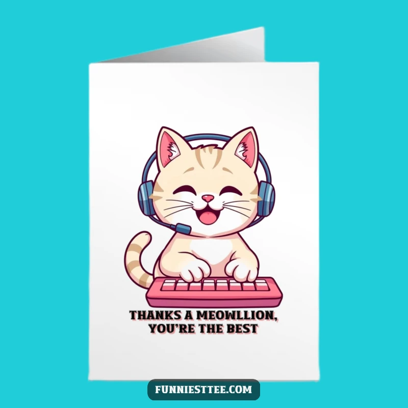 Free Printable Cat Thank You Card: Speedy Thanks, Downloadable Gift of Appreciation
