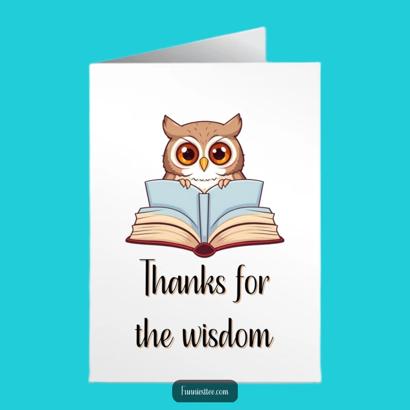 Free Printable Thank You Card: Owl Expresses Gratitude - Funny Downloadable Gift