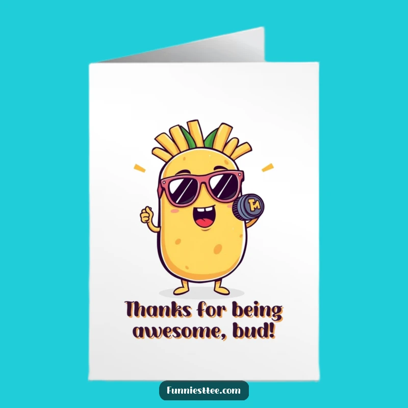 Free Printable Potato Rockstar Thank You Card - Funny Downloadable Gift