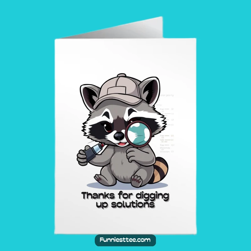 Free Printable Raccoon Thank You Card: Code Savior, Downloadable Gift of Gratitude