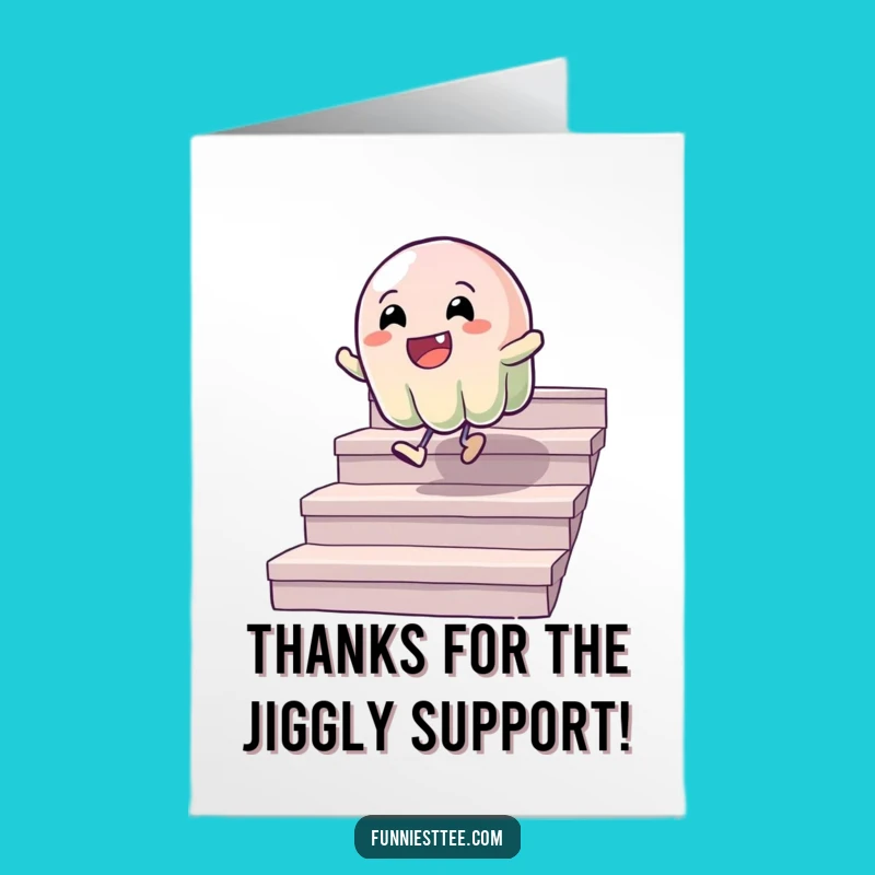 Wobbly Thanks Free Printable Card: Jelly's Bouncy Descent A Fun Downloadable Greeting
