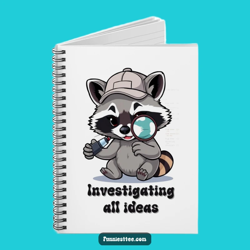 Funny Raccoon Notebook: Debugger Raccoon, Perfect Journal for Coders