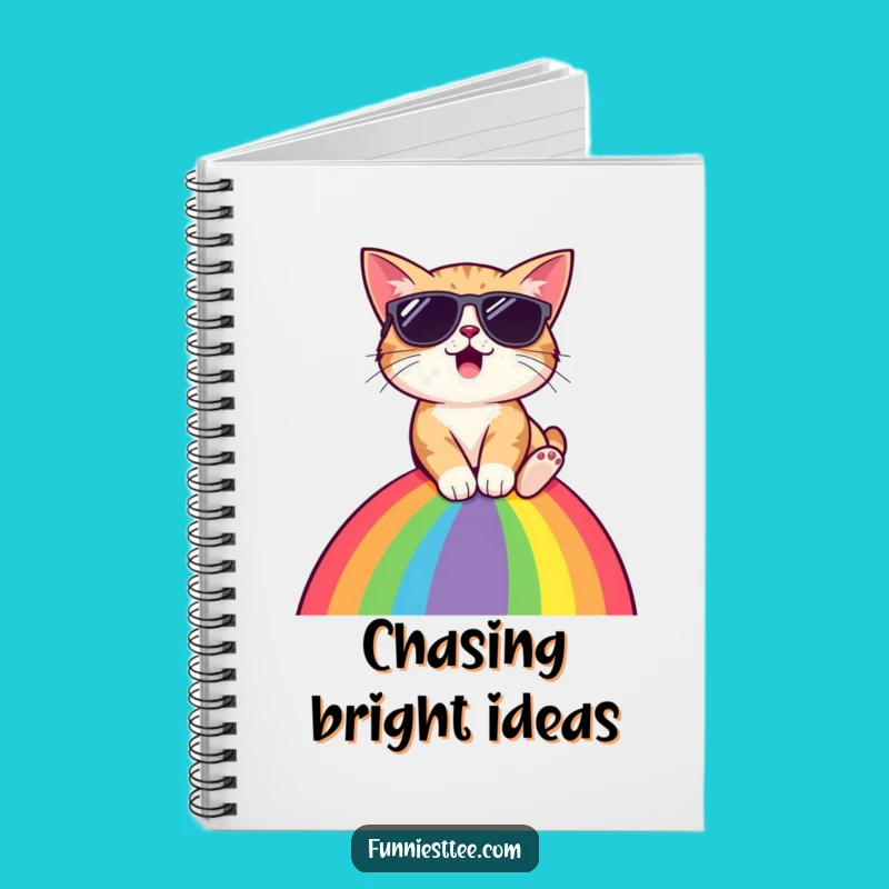 Funny Surprised Cat Rainbow Notebook: Jot Down Magical Ideas