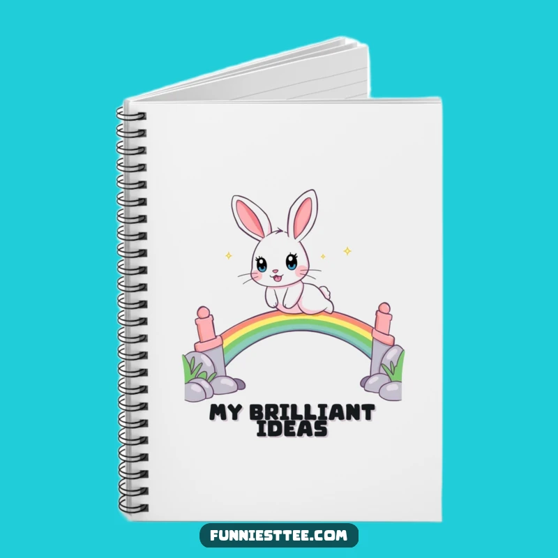 Funny Rabbit Rainbow Notebook - Capture Your Magical Thoughts