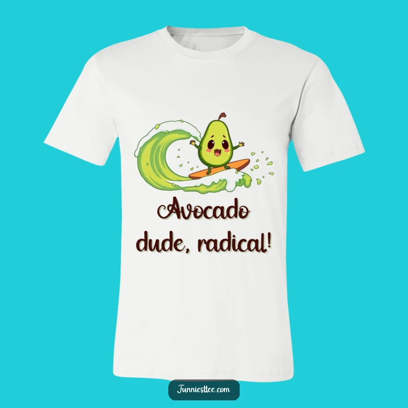 Funny Avocado Surfing Guacamole Wave T-Shirt: Hilarious Apparel for Laugh Lovers