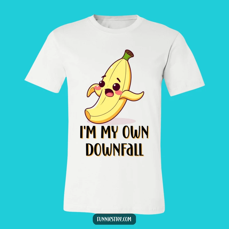 Funny Banana Peel Slip T-Shirt: Wearable Comedy for Pranksters and Jokers!