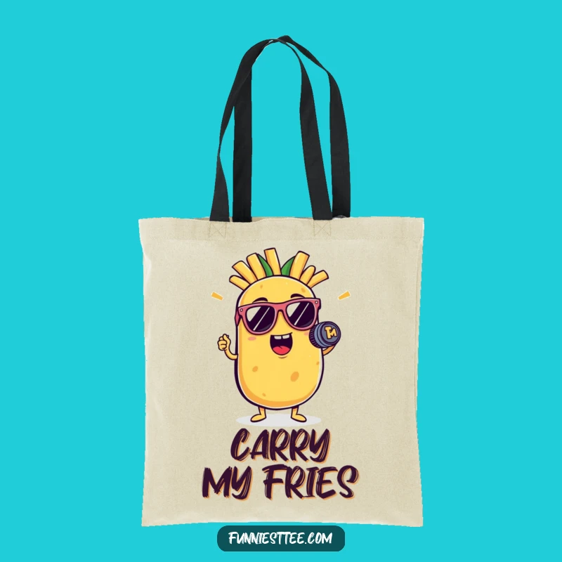 Funny Potato Fry Mic Tote Bag: Carry Your Star Power - Awesome Funny Gift!