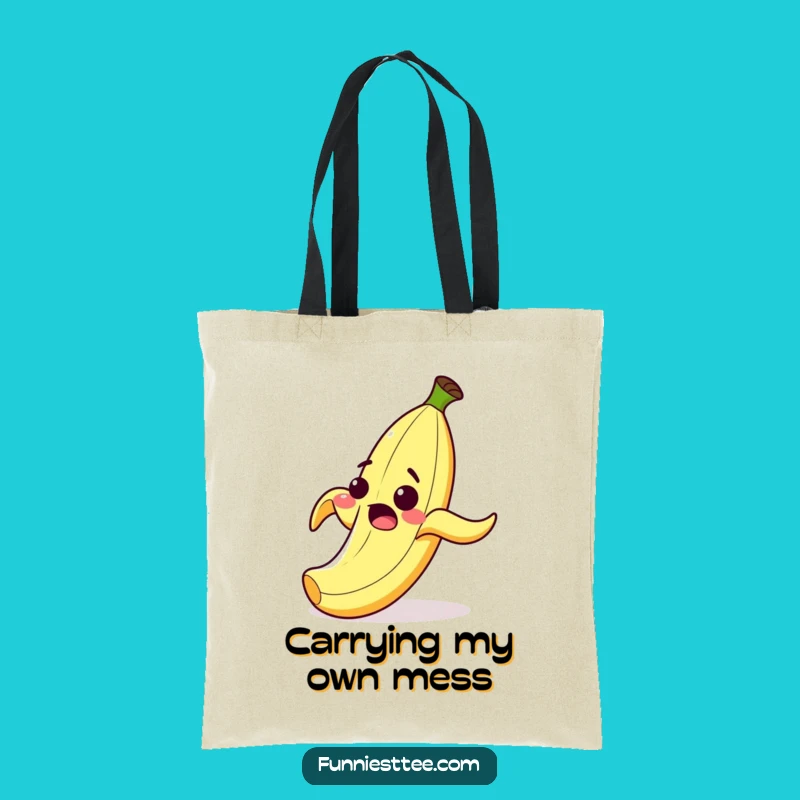 Funny Banana Peel Slip Tote Bag: Carry Your Laughs Everywhere!