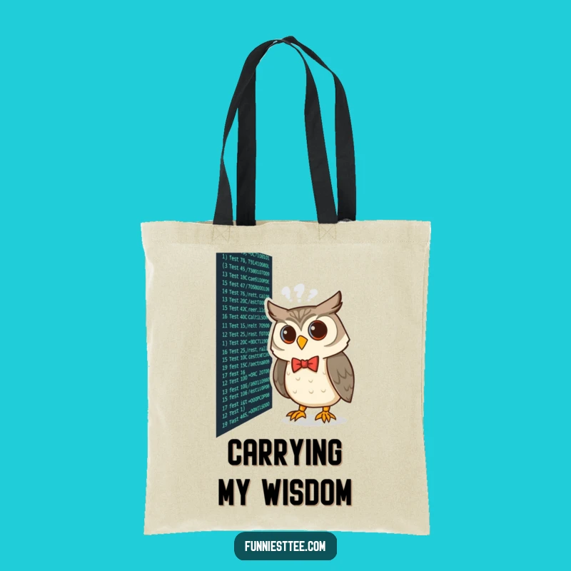Funny Coding Owl Tote Bag: Carry Your Code with Owl Sophistication