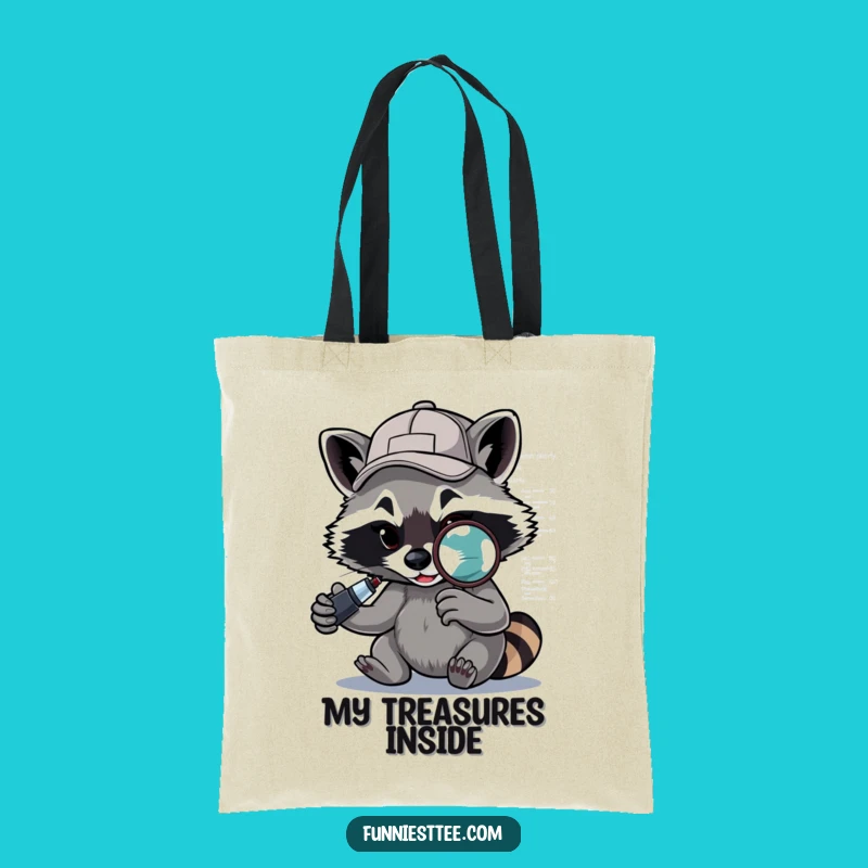 Funny Raccoon Tote Bag: Debugger Raccoon, Perfect Humorous Gift