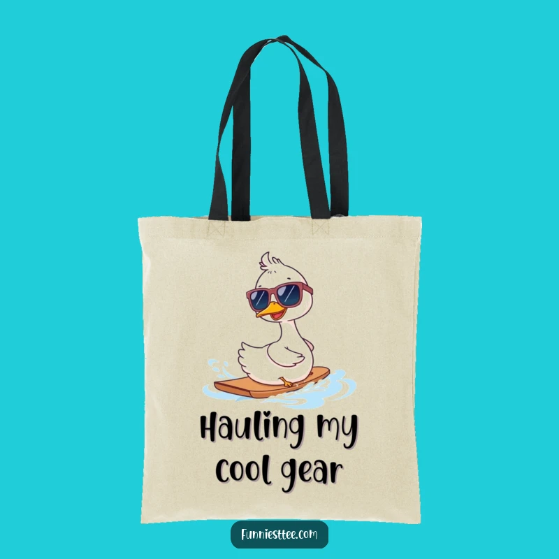 Funny Goose Sunglasses Tote Bag: Carry Your Fun Backwards