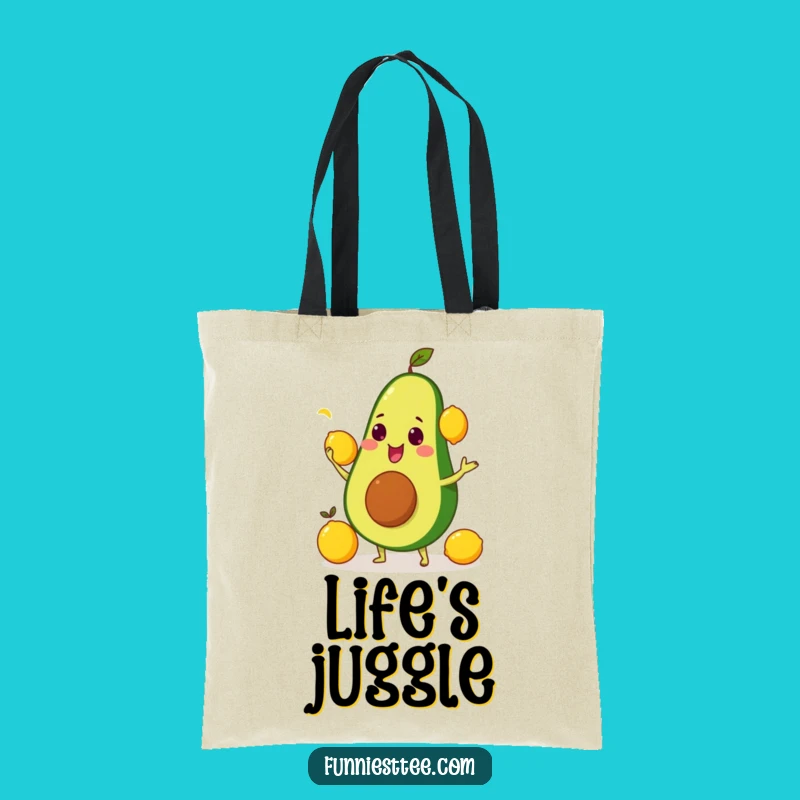 Funny Avocado Juggling Tote Bag: Carry Your Culinary Comedy